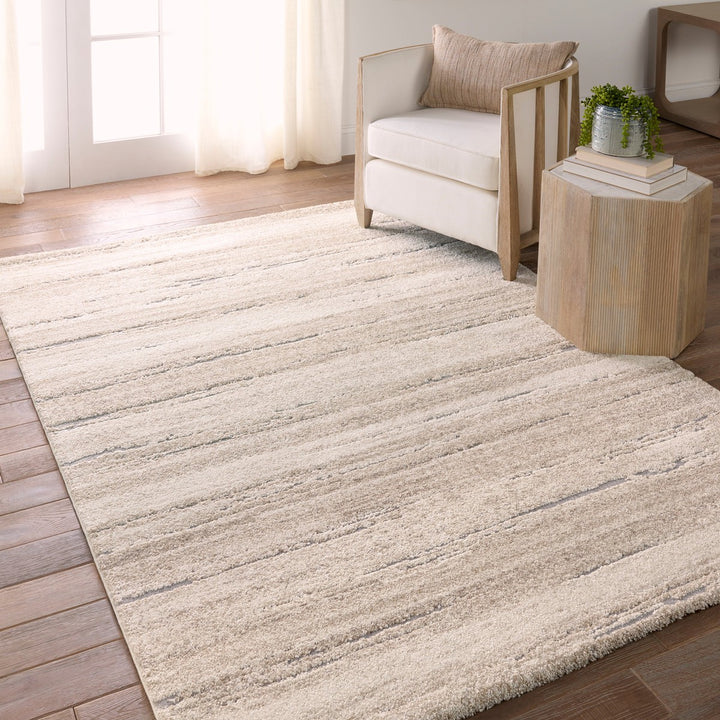 Vibe by Jaipur Living Caramon Abstract Tan/ Cream Runner Rug (3'X10')