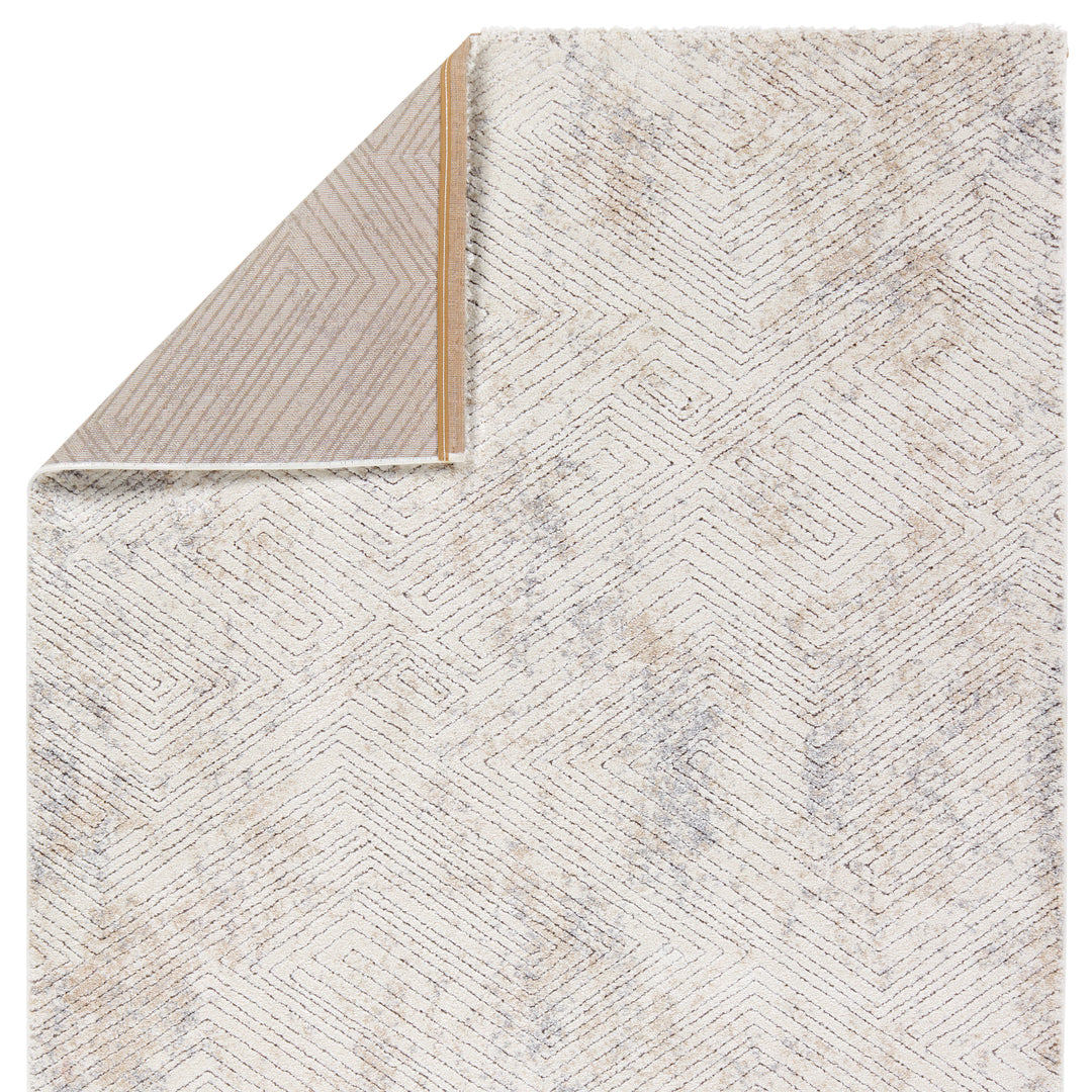 Vibe by Jaipur Living Natrix Geometric Cream/Silver Area Rug (9'3"X13')