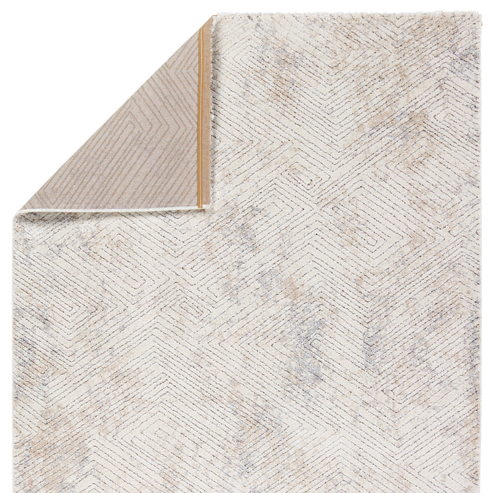 Vibe by Jaipur Living Natrix Geometric Cream/Silver Runner Rug (3'X10')