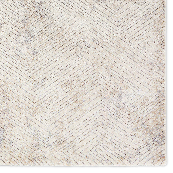 Vibe by Jaipur Living Natrix Geometric Cream/Silver Area Rug (5'X7'6")