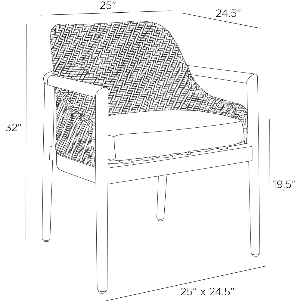 Mariglen Outdoor Dining Chair - White