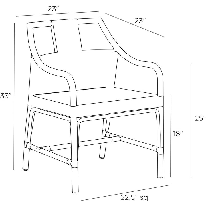 Ortega Outdoor Dining Chair - Gray