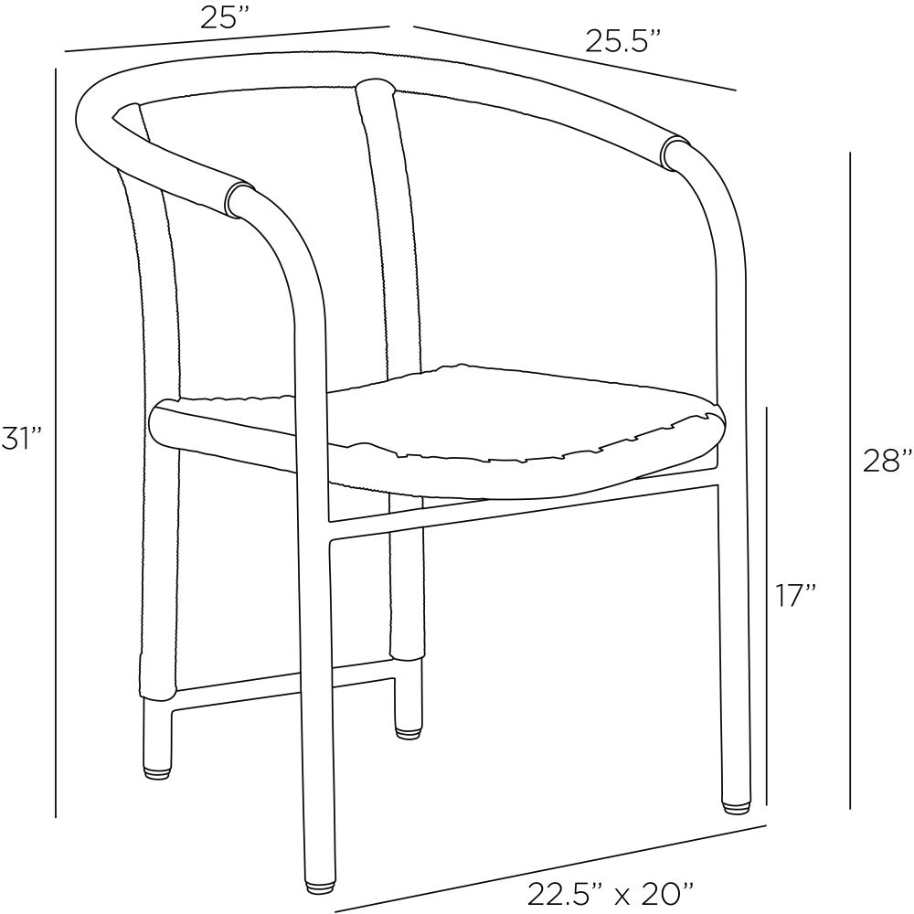Balint Outdoor Dining Chair - Gray