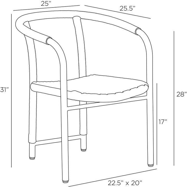 Balint Outdoor Dining Chair - Gray
