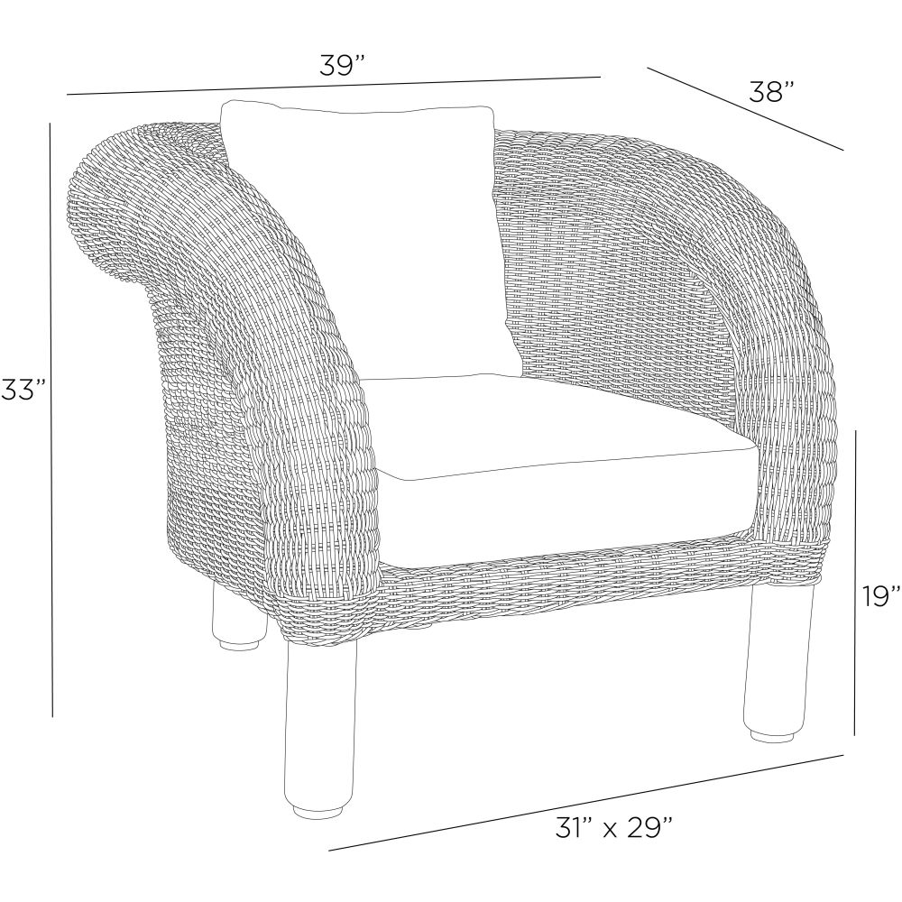Forrester Outdoor Lounge Chair - Brown