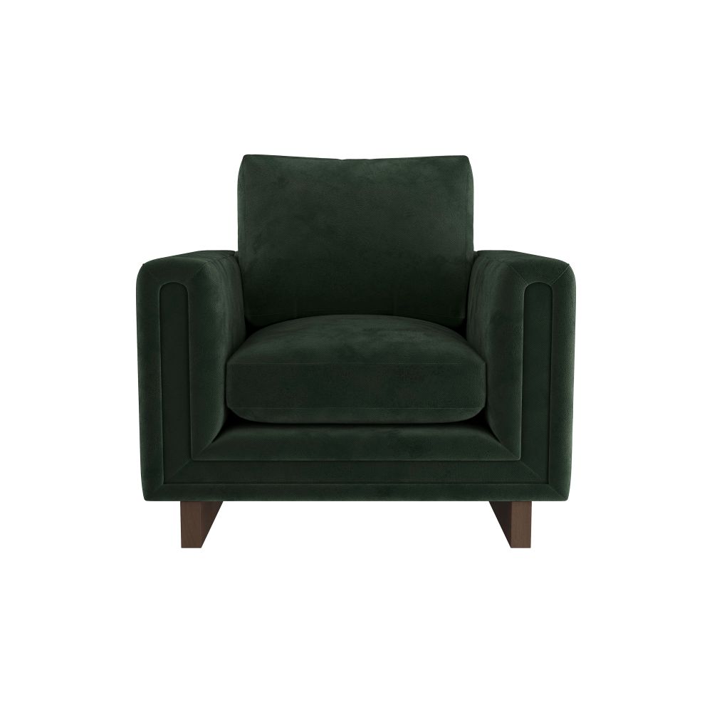 Lounge Chairs Ravelli Chair Forest Velvet Dark Walnut