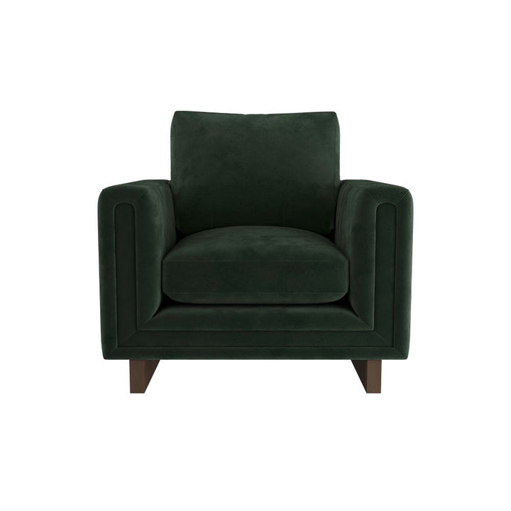 Lounge Chairs Ravelli Chair Forest Velvet Dark Walnut