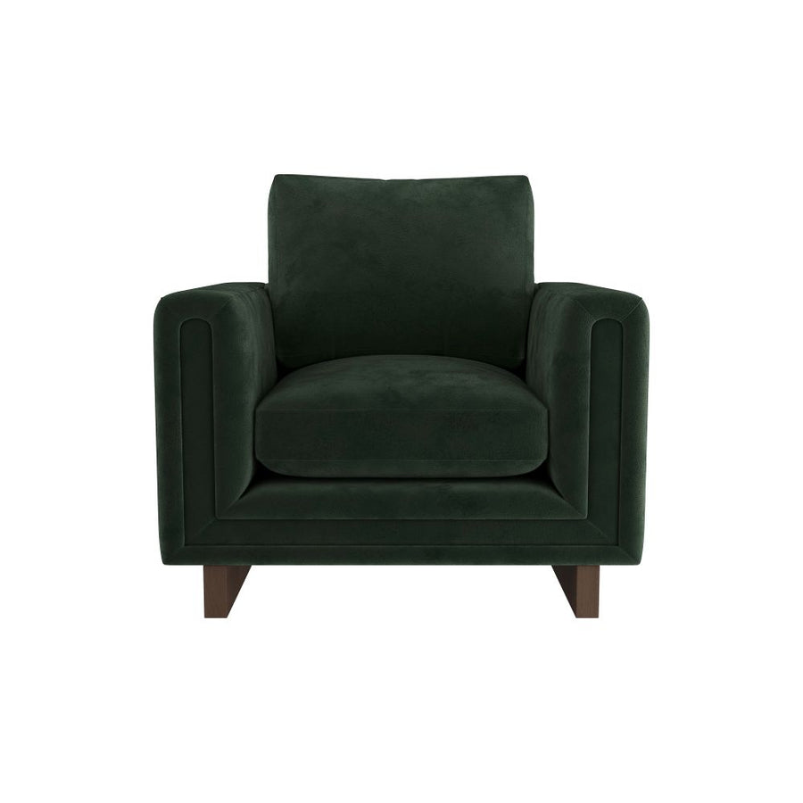 Lounge Chairs Ravelli Chair Forest Velvet Dark Walnut