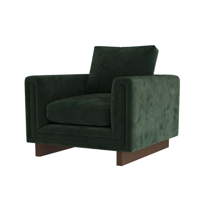 Ravelli Chair Forest Velvet Dark Walnut