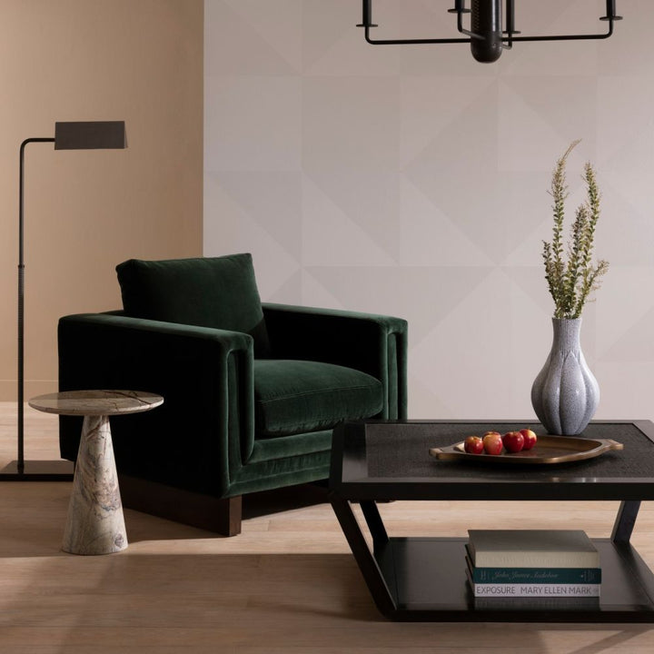 Lounge Chairs Ravelli Chair Forest Velvet Dark Walnut