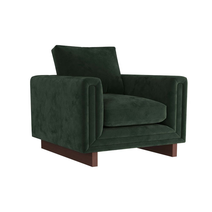 Ravelli Chair Forest Velvet Dark Walnut