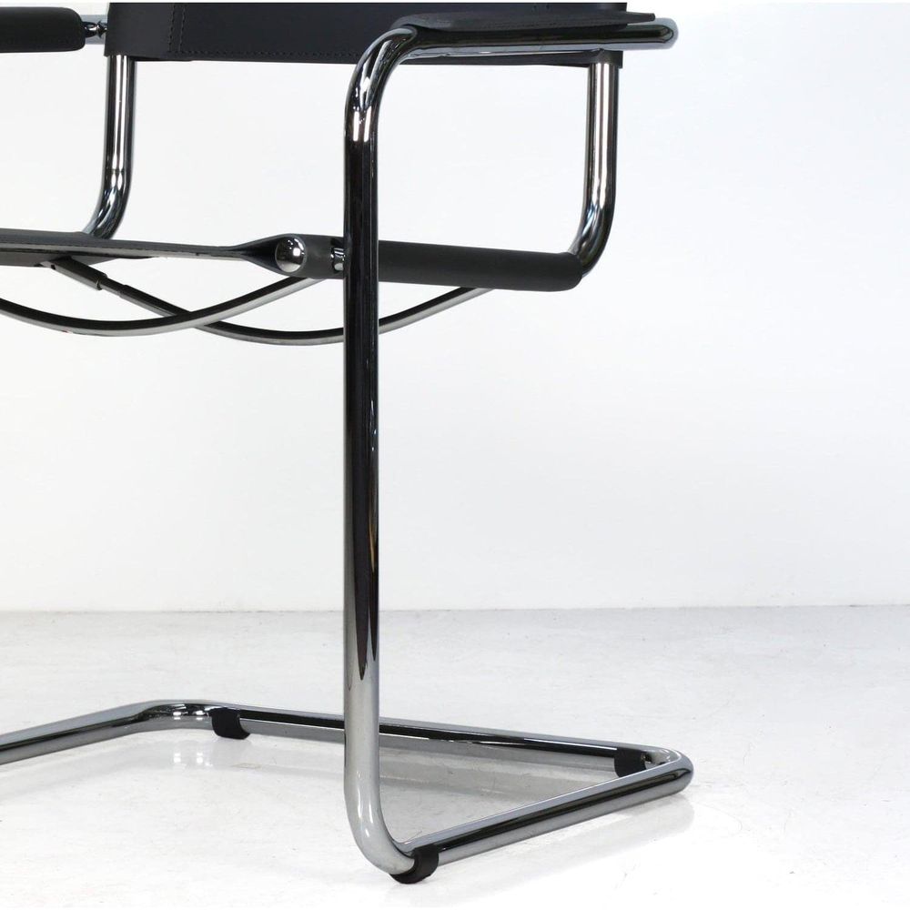 Italian Mart Stam Cantilever Armchair-France & Son-FSC121BLK-Dining ChairsSingle-4-France and Son
