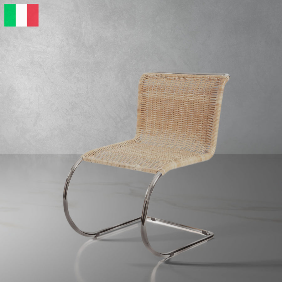 Italian Mies Van Der Rohe Cane Chair-France & Son-FSC122NTRL-Dining ChairsSingle-1-France and Son