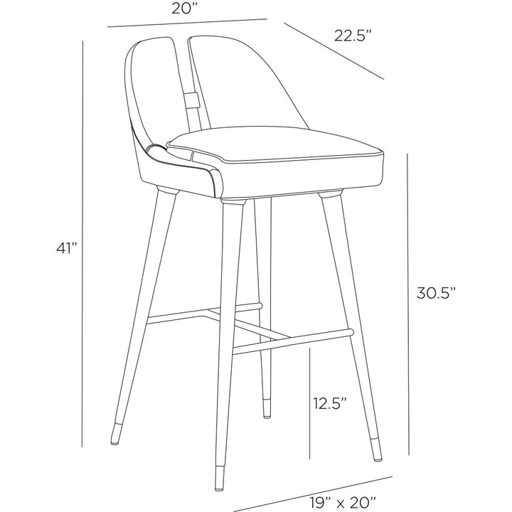 Declan Bar Stool - Black