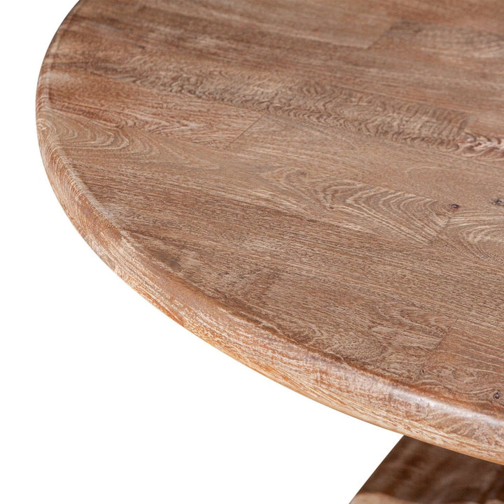 San Rafael Round Dining Table Antique Oak-Home Trends & Designs-HOMETD-FSR-RD48AO-Dining TablesW48"-4-France and Son