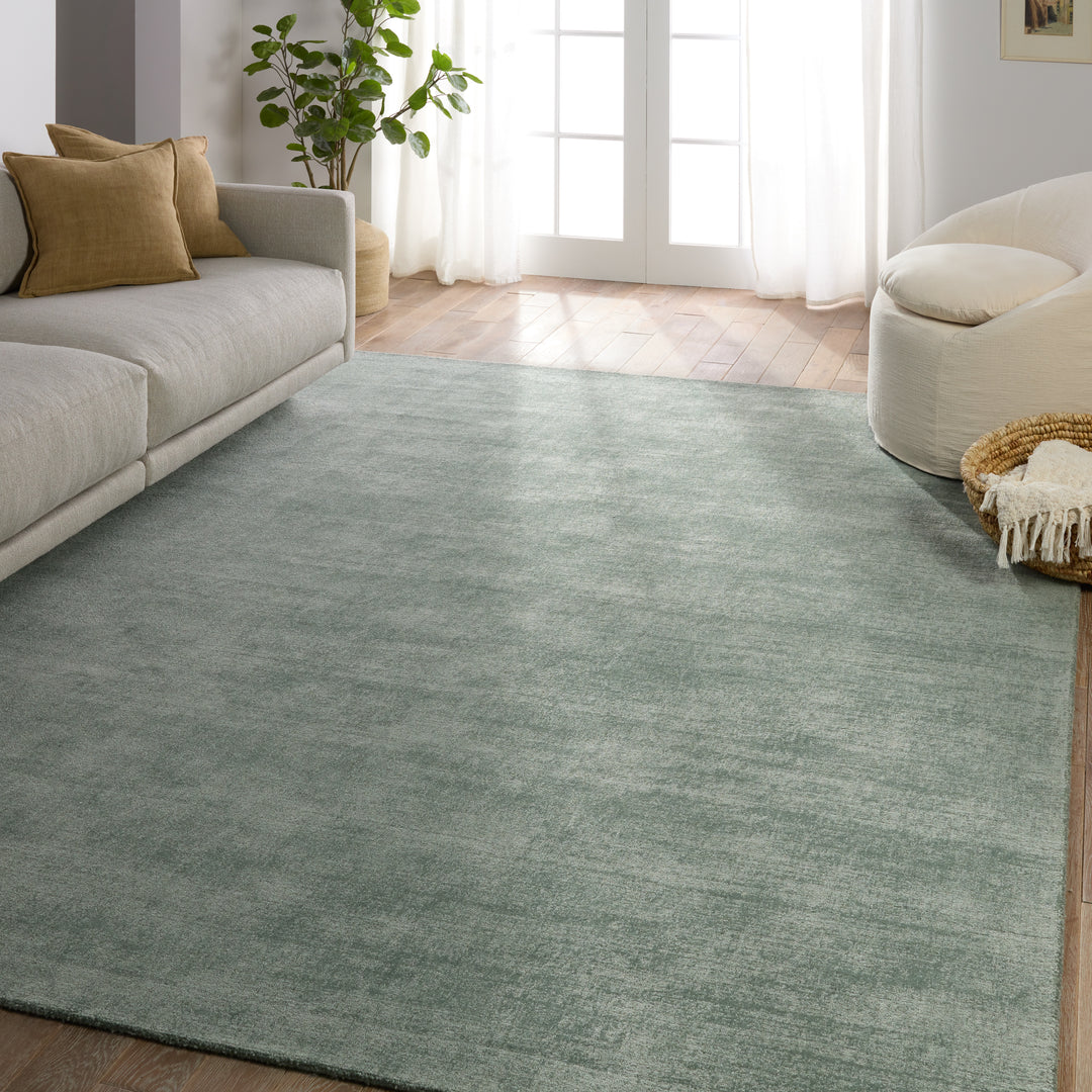 Jaipur Living Arcus Handmade Solid Seafoam green Runner Rug (3'X8')