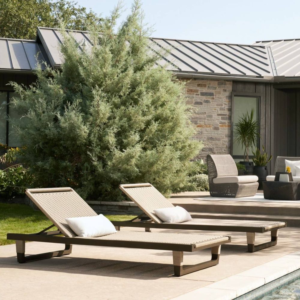 Outdoor Chaise & Sun Loungers Truett Outdoor Chaise - Black