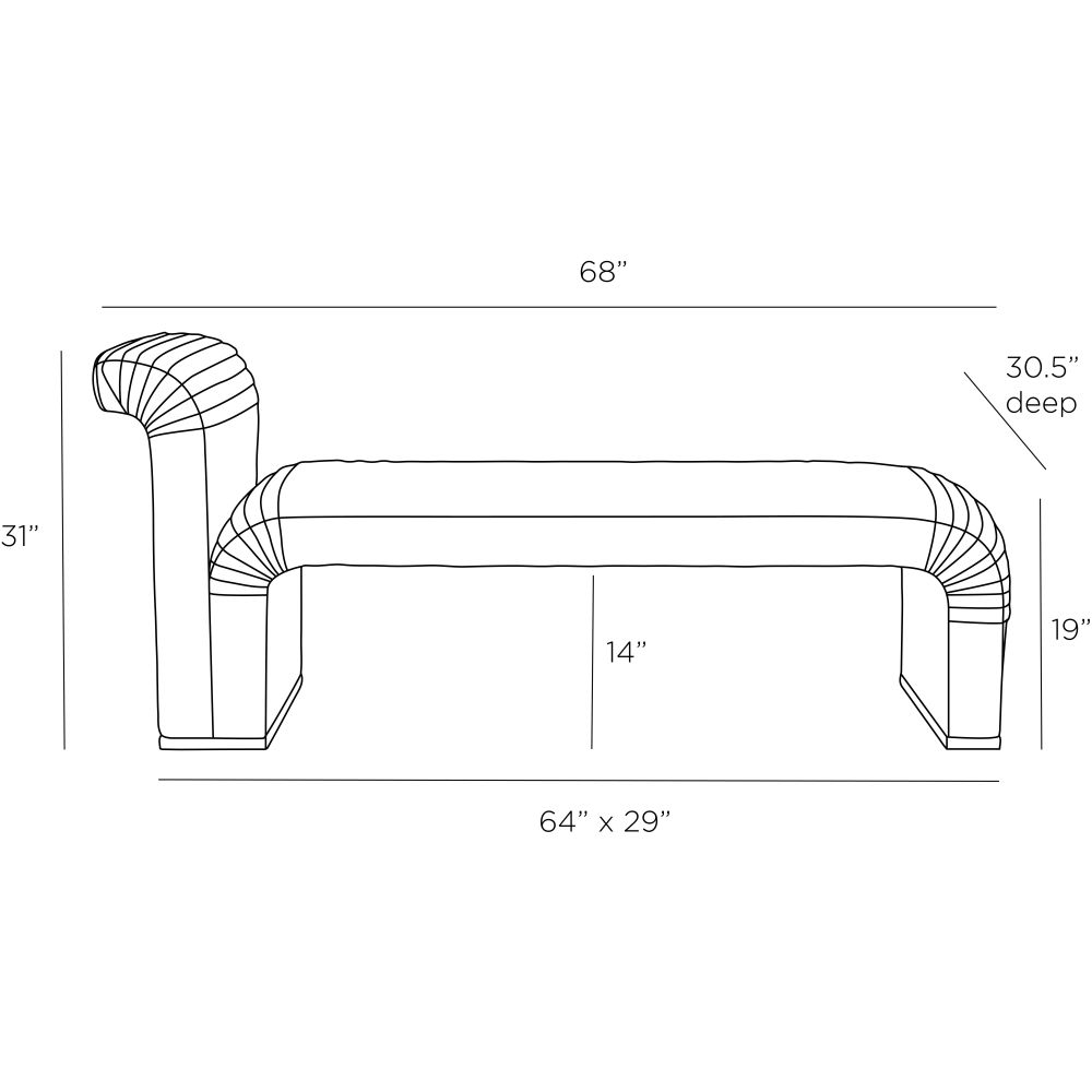 Heath Chaise Polar Bouclé - Gray