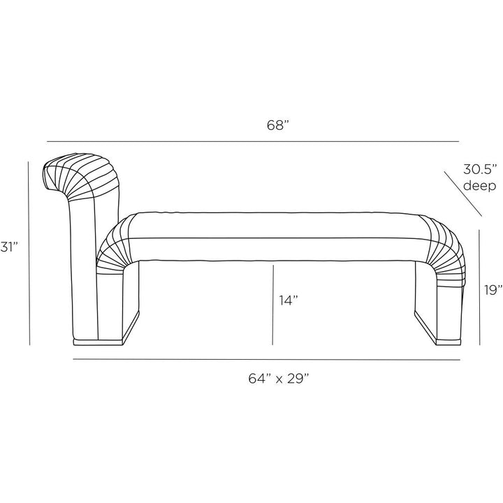 Heath Chaise Polar Bouclé - Gray