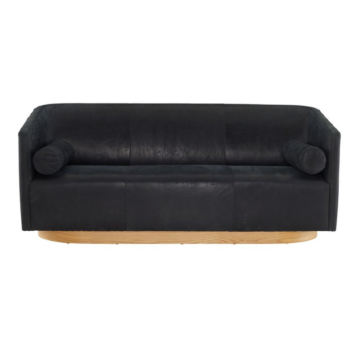 Sofas Ripley Sofa Noir Leather White Oyster - Black