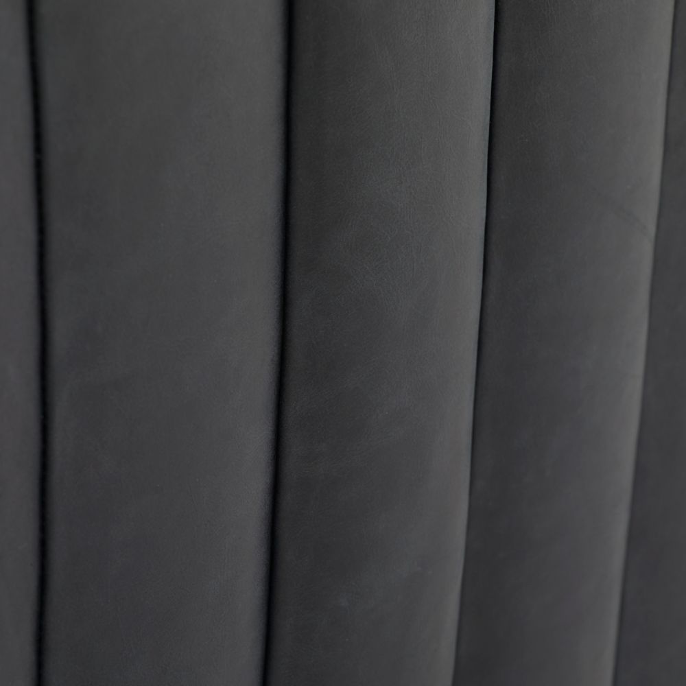 Ripley Sofa Noir Leather White Oyster - Black