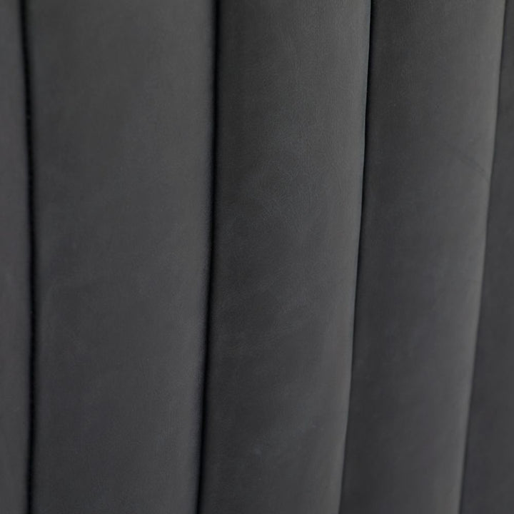 Ripley Sofa Noir Leather White Oyster - Black