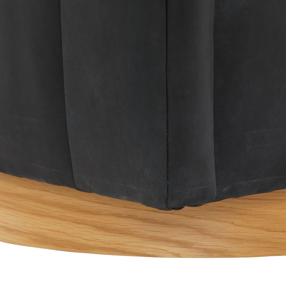 Ripley Sofa Noir Leather White Oyster - Black