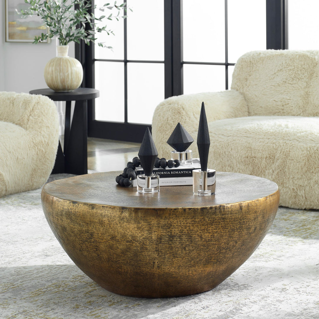 Gilded Dome Gold Coffee Table-Uttermost-UTTM-22990-Coffee Tables-2-France and Son