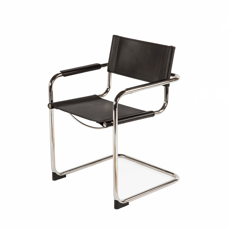 Bauhaus Cantilever Arm Chair-France & Son-FV220BLK-Dining Chairs-1-France and Son