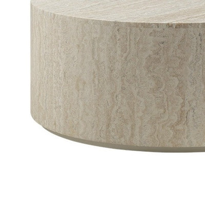 Monolith Drum Coffee Table-France & Son-FVT041WHT-Coffee TablesWhite Carrara Marble-5-France and Son