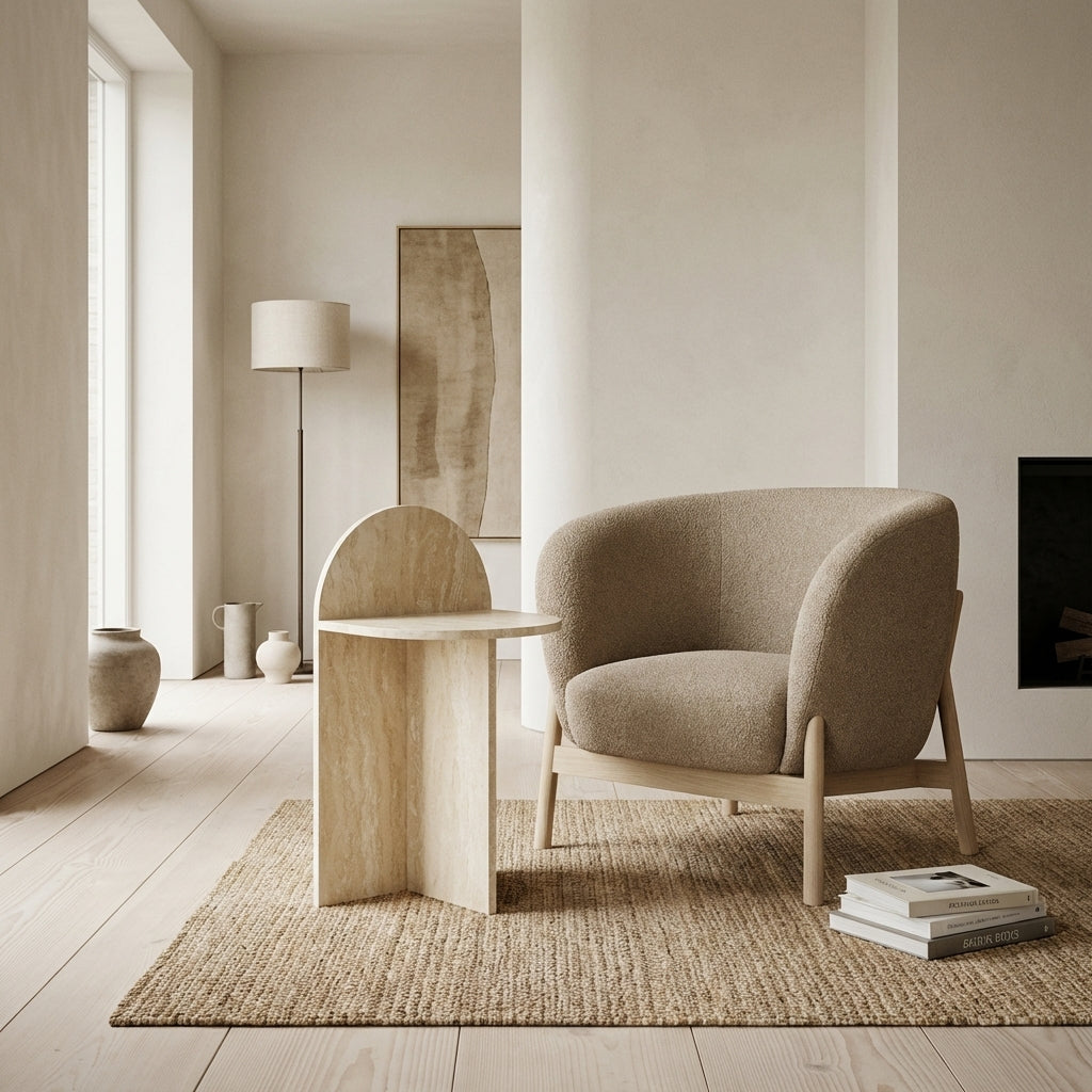 Kopernik Travertine Side Table