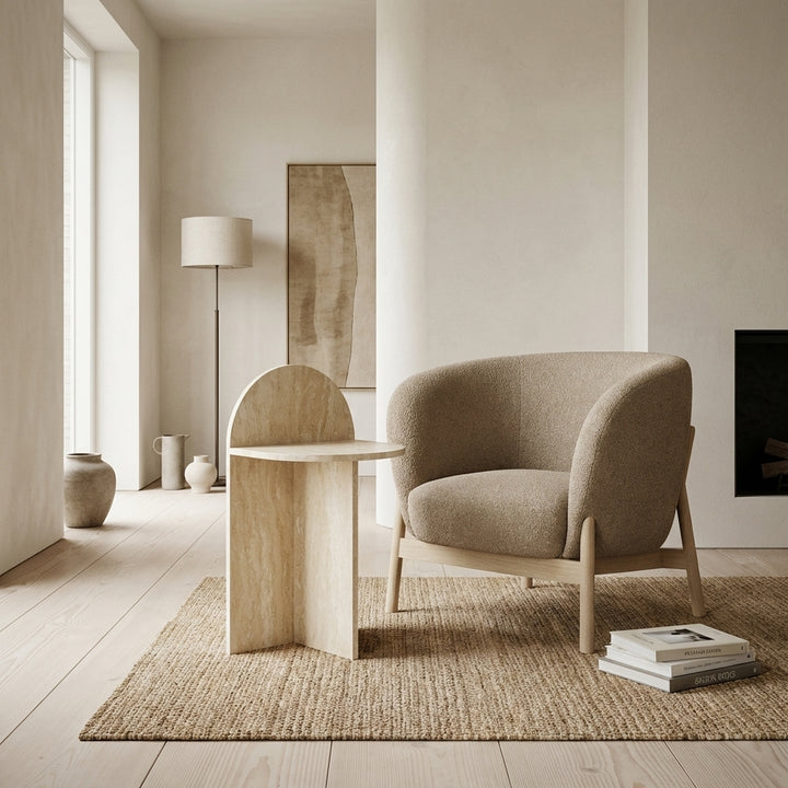 Kopernik Travertine Side Table