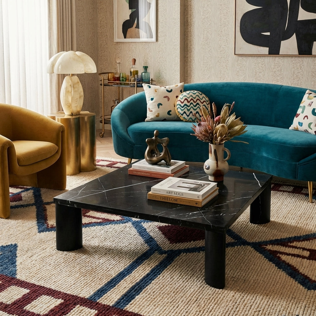 Plateau Marble Coffee Table - Nero Marquina