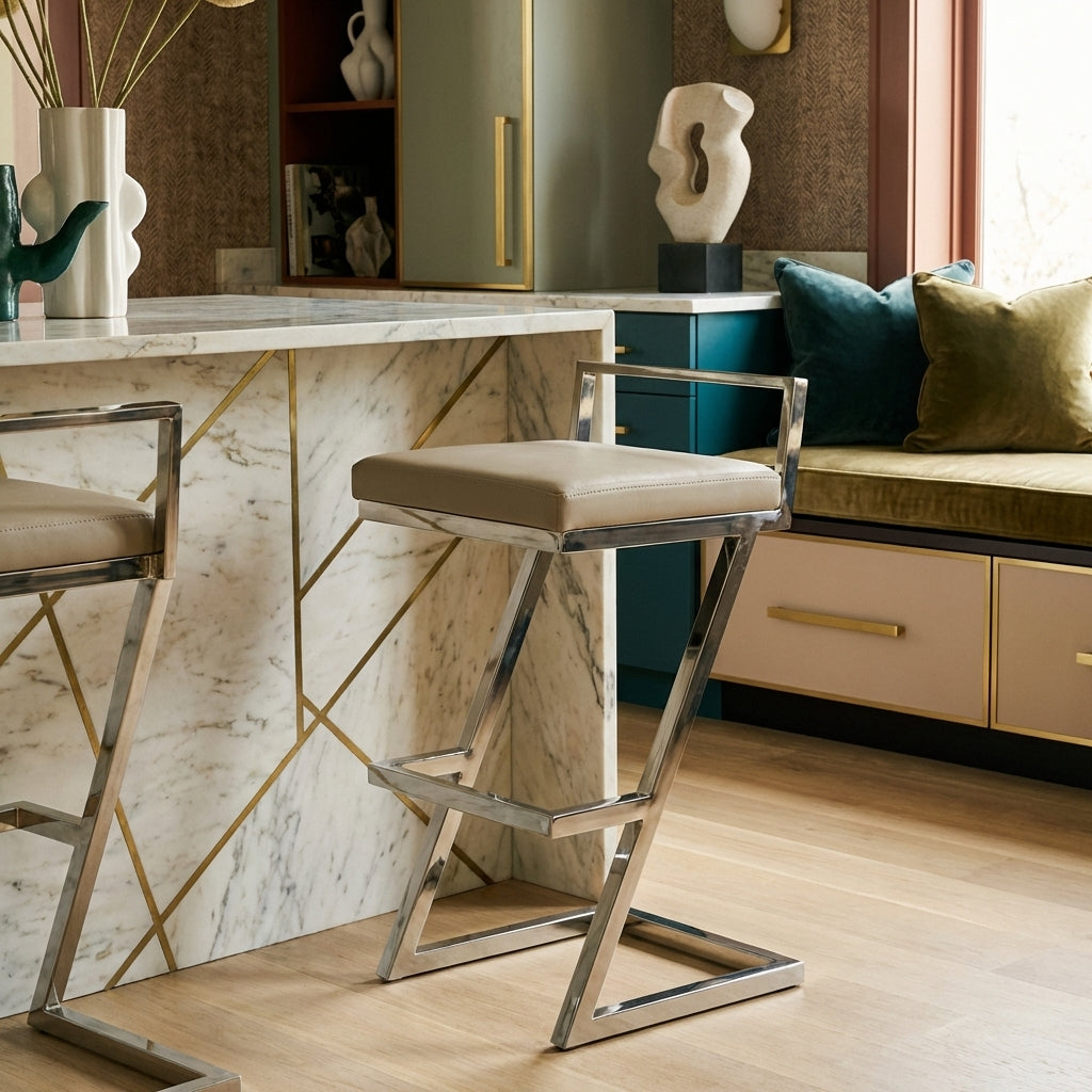 Trott Bar Stool - Taupe