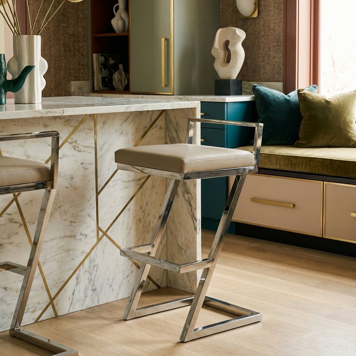 Trott Bar Stool - Taupe