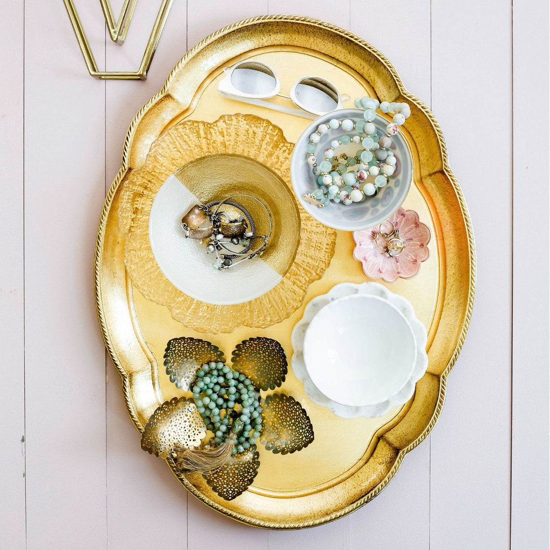 Florentine Wooden Accessories Oval Tray