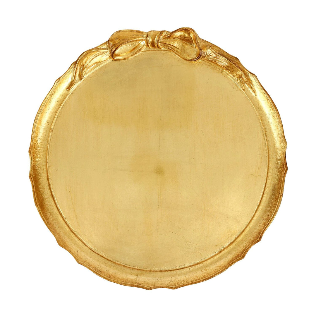 Florentine Wooden Accessories Bow Round Tray