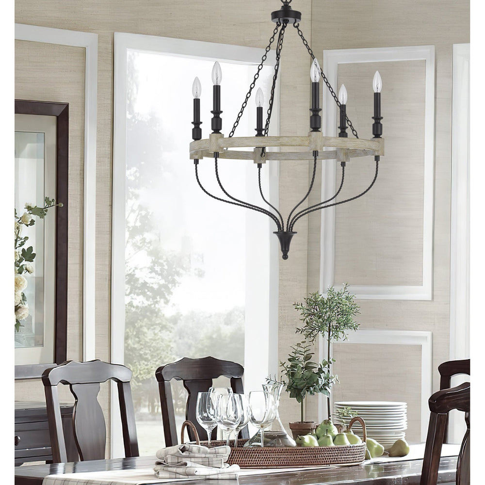 60W x 6 Grove metal chandelier-Cal Lighting-CAL-FX-3793-6-Chandeliers-2-France and Son