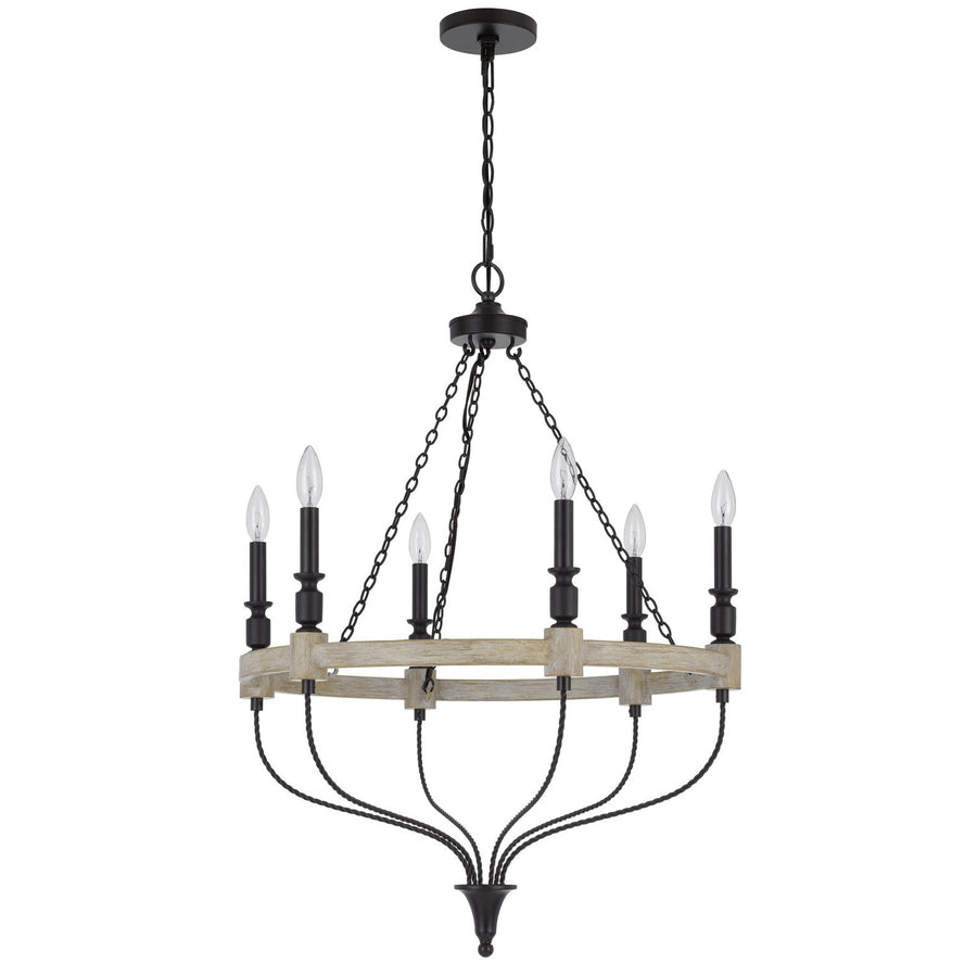 60W x 6 Grove metal chandelier-Cal Lighting-CAL-FX-3793-6-Chandeliers-1-France and Son