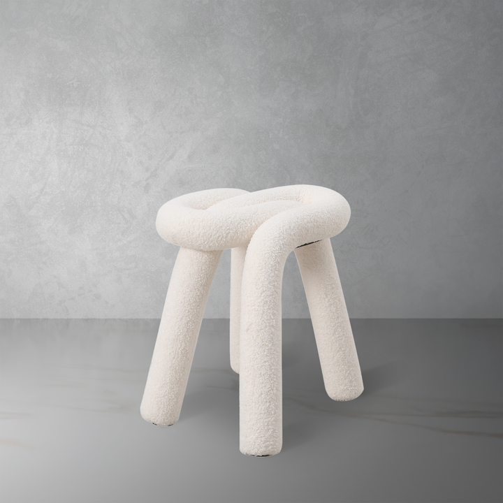 Bold Stool - Limited Edition Shearling-France & Son-FXC1863WHT-Stools & Ottomans-1-France and Son