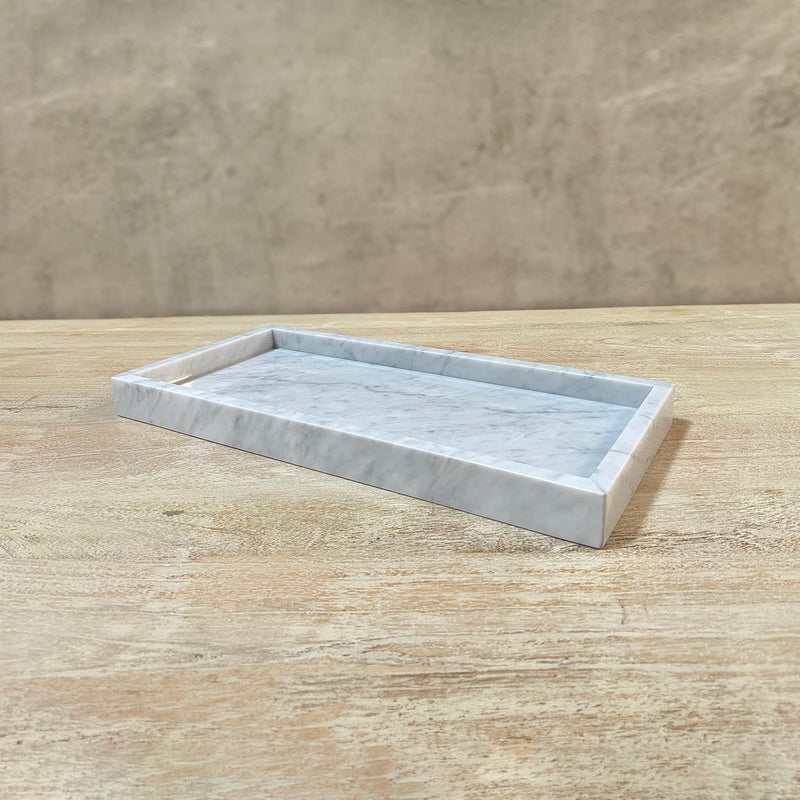 Carrara Marble Serving Tray-France & Son-FXM1703WHT-Trays-2-France and Son