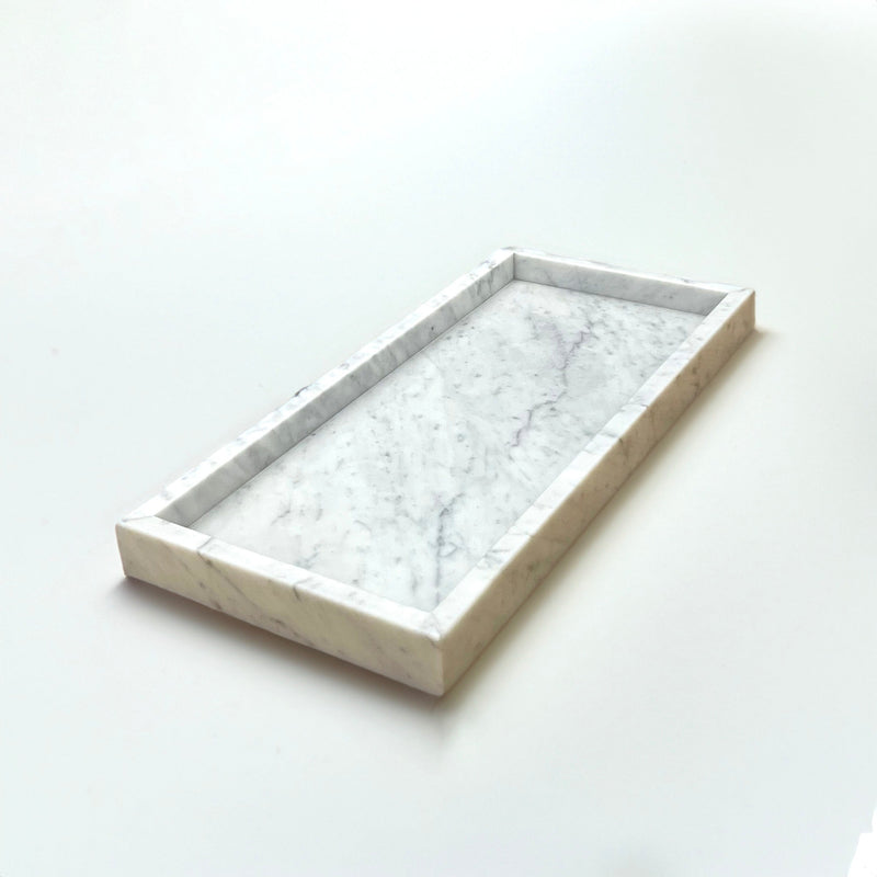 Carrara Marble Serving Tray-France & Son-FXM1703WHT-Trays-4-France and Son