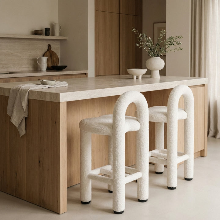Bold Heart Counter Stool - Limited Edition Shearling
