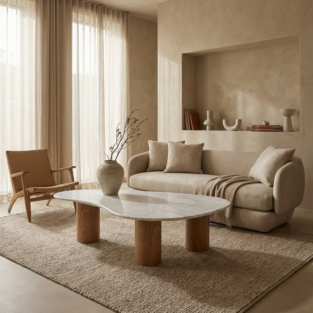 Wilkinson Marble Kidney Coffee Table
