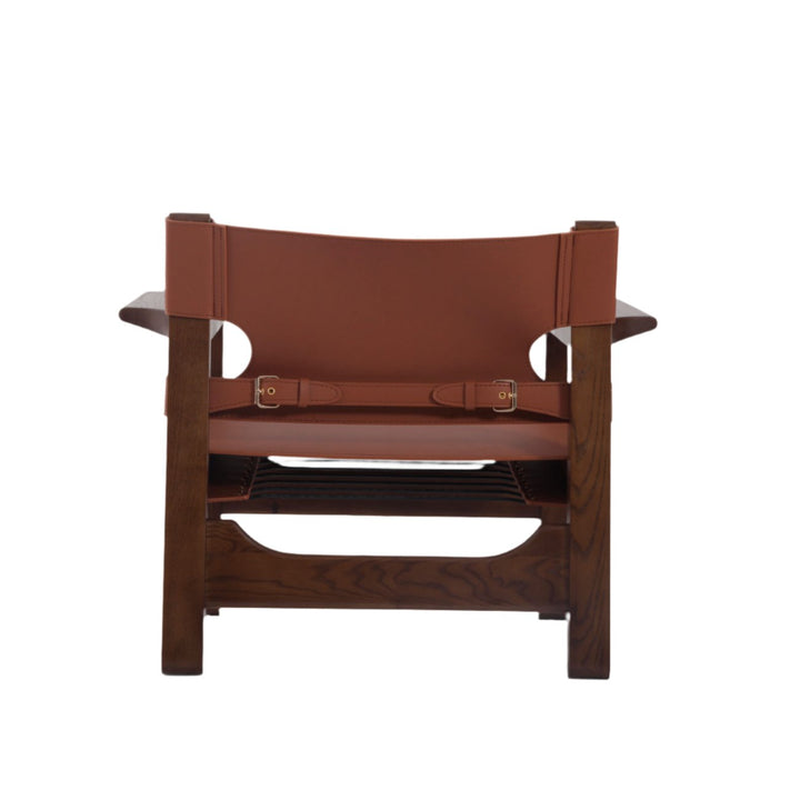 Spanish Chair with Leather Sling - Walnut