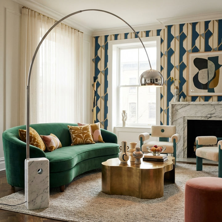 Arco Floor Lamp with Marble Base