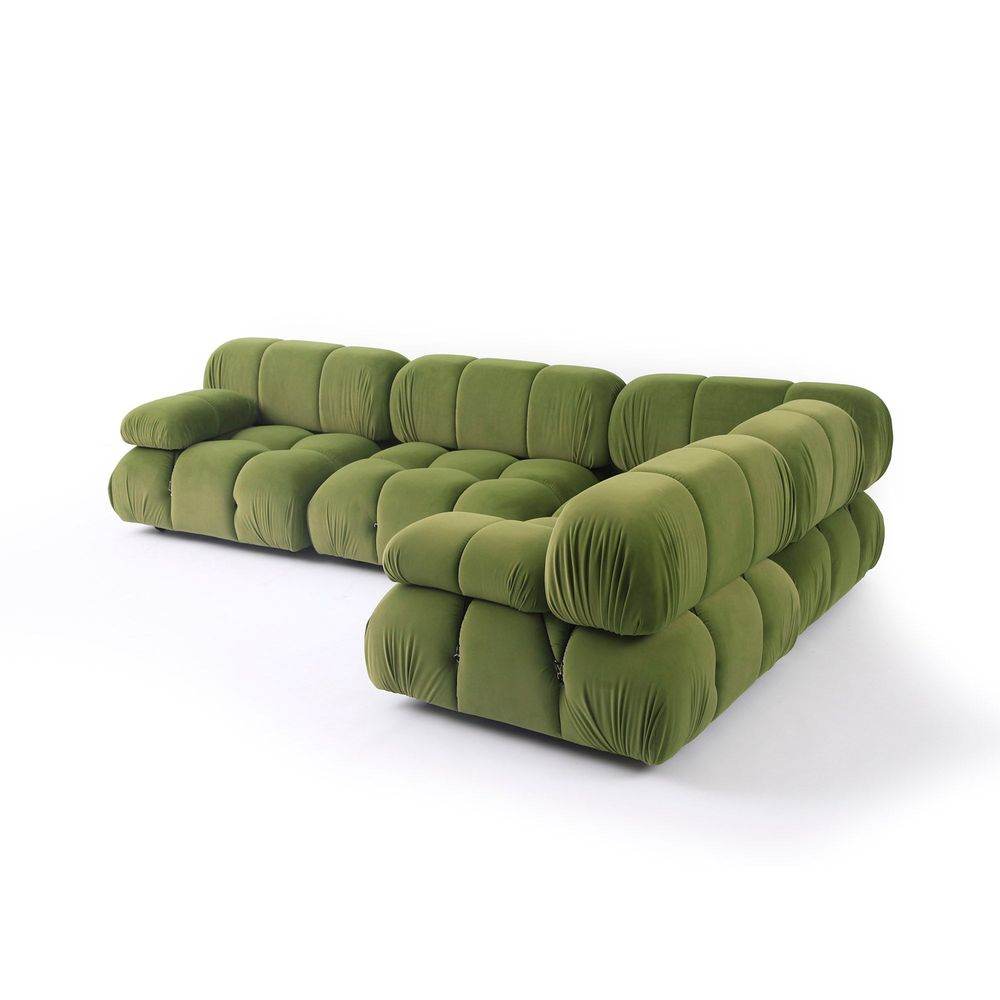 Grappolo Modular Sectional Sofa Set - Green
