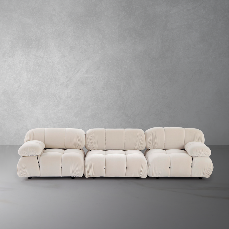 Bellini Sectional Sofa Set-France & Son-FYS076OWHT-ARM-ARM-OTT-Sectionals2pc + Ottoman-Off White Boucle-1-France and Son
