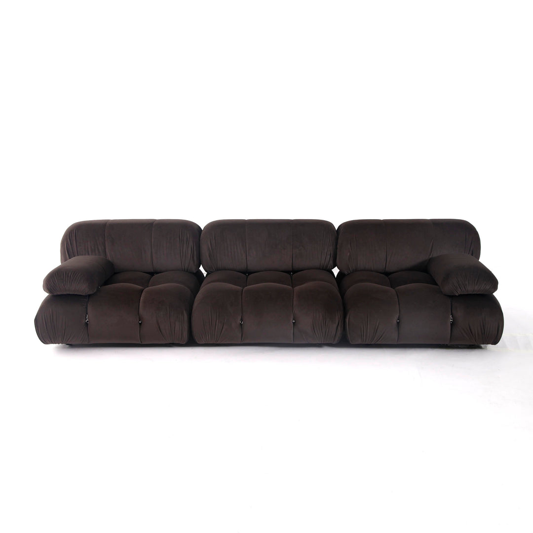 Bellini Sectional Sofa Set - Brown Velvet