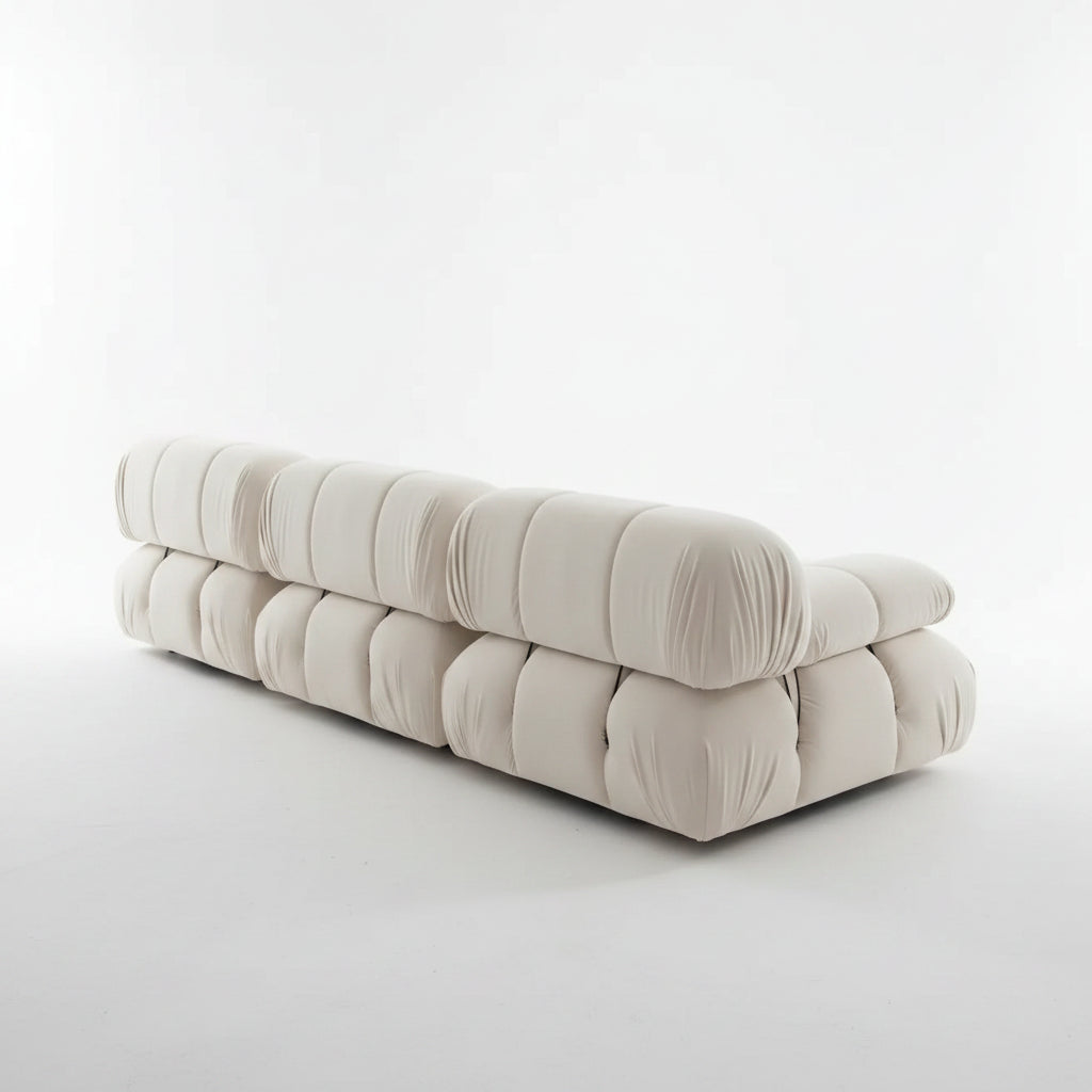 Grappolo Modular Sectional Sofa Set - Premium Ivory Velvet